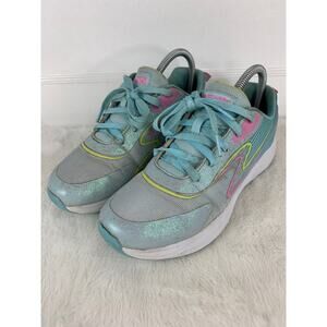 Skechers Go Run Elevate Girls Size 5.5 Blue Pink Lace Up Low Top Running Shoes